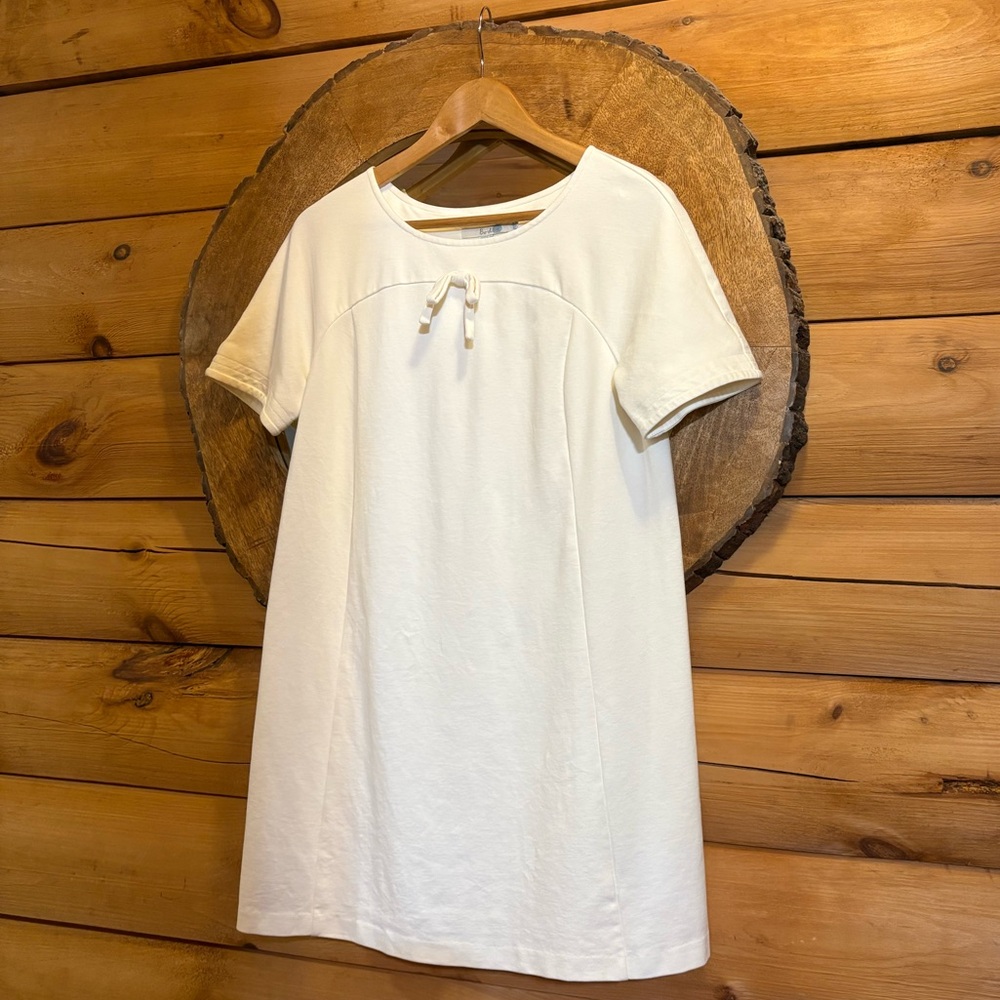 Boden Patricia Bow Tunic Dress Ivory Cream Size 8R